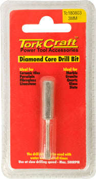 Tork Craft Diamond Core Bit 3Mm For Tiles - DEFAULT TITLE