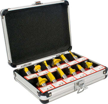 Special - Tork Craft  Router Bit Set 12Pc/Alu.Case 1/4' - DEFAULT TITLE