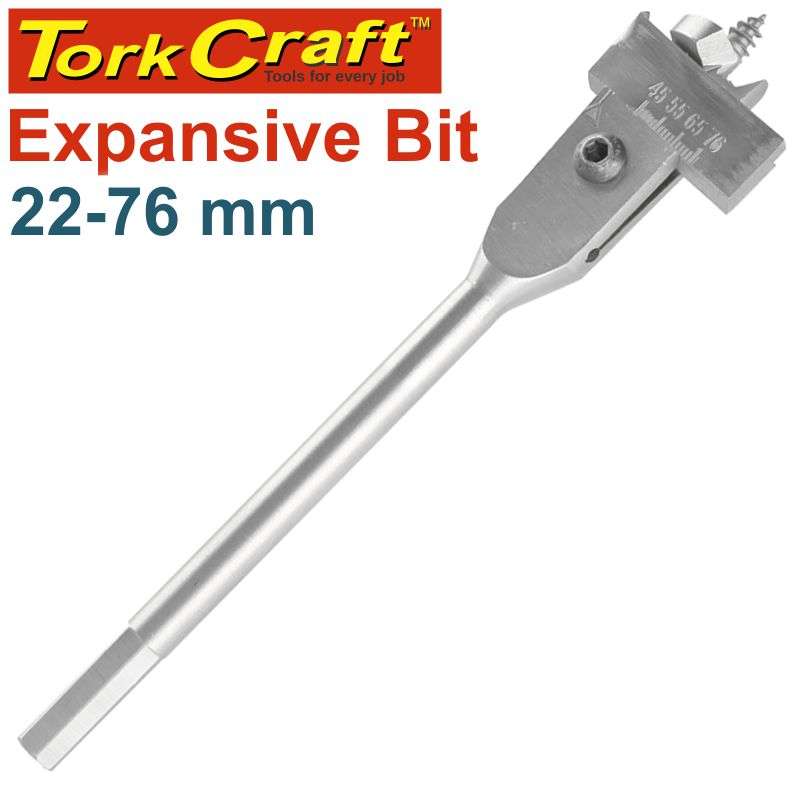 Tork Craft Expansive Bit 22-76Mm For Wood - DEFAULT TITLE