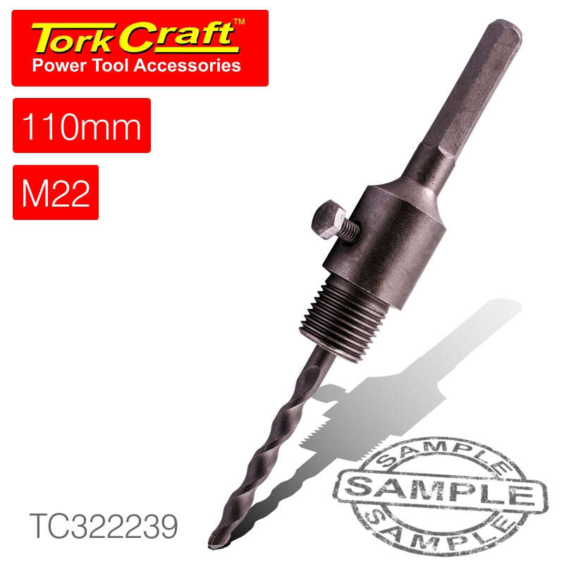 Tork Craft Adaptor Hex 110Mmxm22 For Tct Core Bits - DEFAULT TITLE