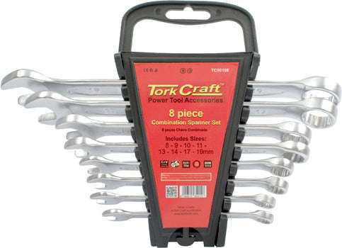 Tork Craft 8Pcs Combination Spanner Set 8-9-10-11-13-14-17-19Mm - DEFAULT TITLE