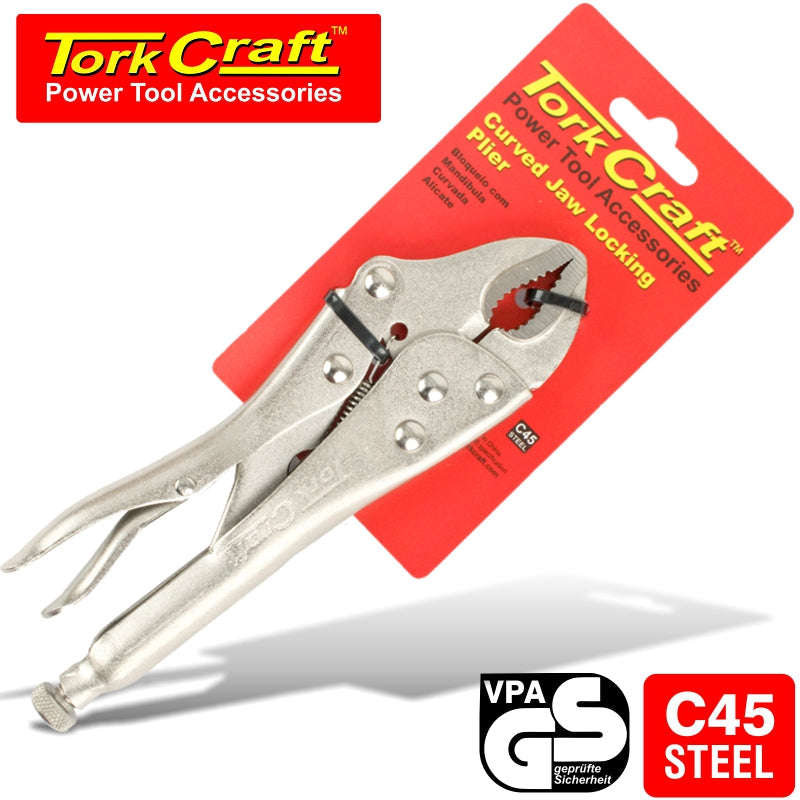 Tork Craft Plier Locking W/Curved Jaw 170Mm - DEFAULT TITLE