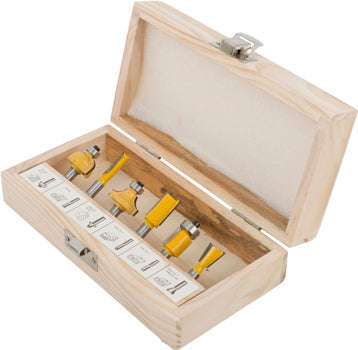 Tork Craft Router Bit Set 6 Pcs In Wooden Box - DEFAULT TITLE