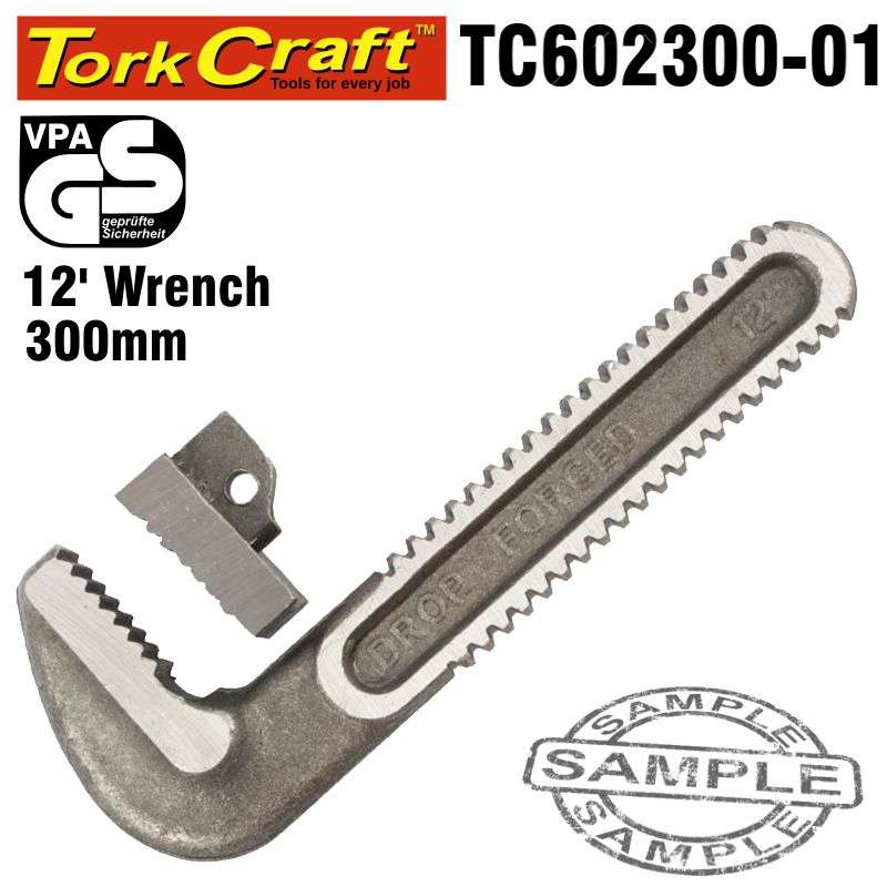 Tork Craft Repl. Jaw Set Pipe Wrench Heavy Duty 300Mm - DEFAULT TITLE