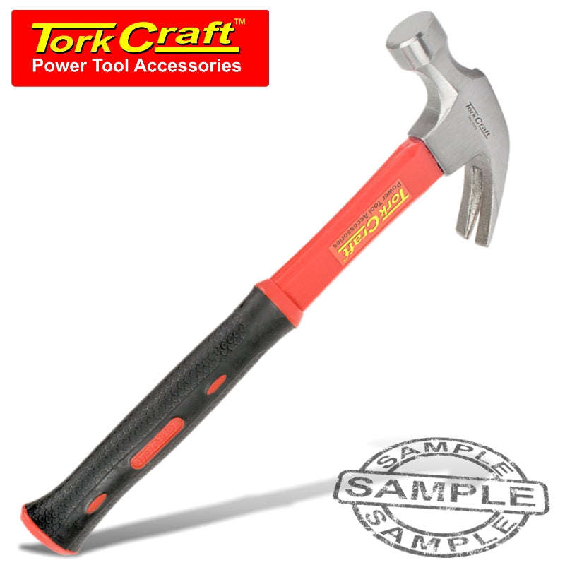 Tork Craft Hammer Claw 450G (16Oz) Fibreglass Handle 295Mm & Full Pol Head -