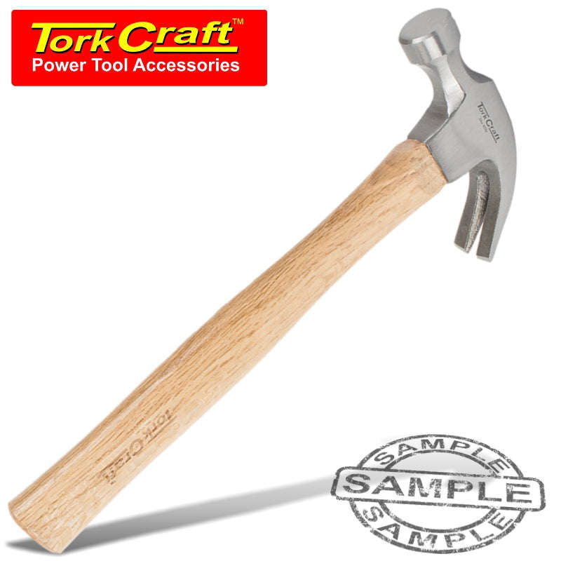Tork Craft Hammer Claw 450G (16Oz) Wooden Handle 280Mm & Full Pol Head - DEFAULT TITLE