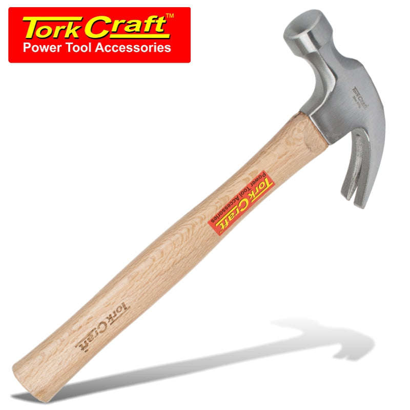 Tork Craft Hammer Claw 570G (20Oz) Wooden Handle 280Mm & Full Pol Head - DEFAULT TITLE