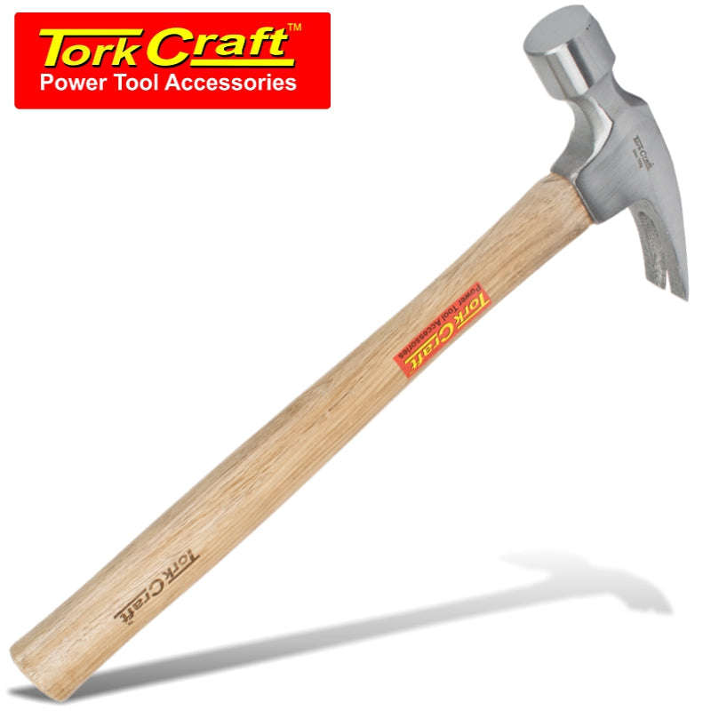 Tork Craft Hammer Claw 700G (24Oz) Wooden Handle 280Mm & Full Pol Head - DEFAULT TITLE