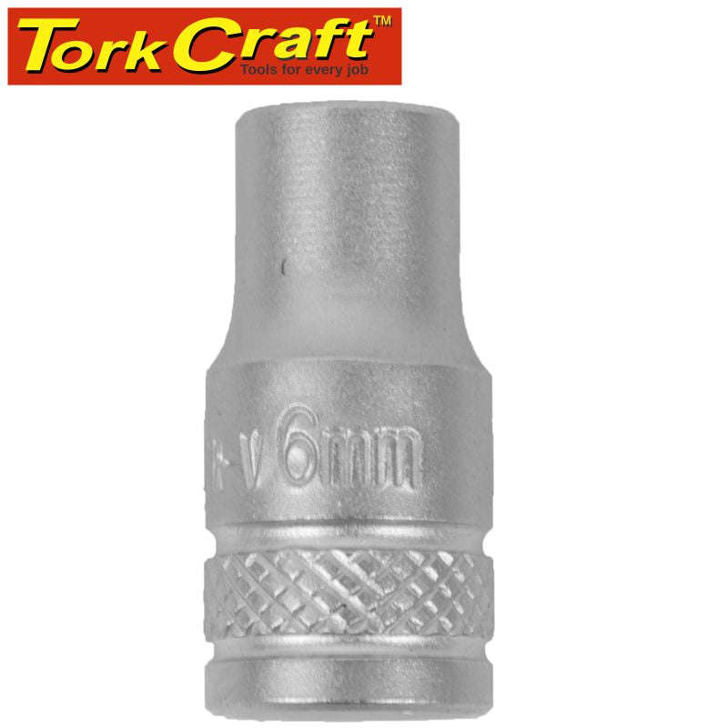 Tork Craft Socket 6Mm 1/4' Drive Crv 12 Point