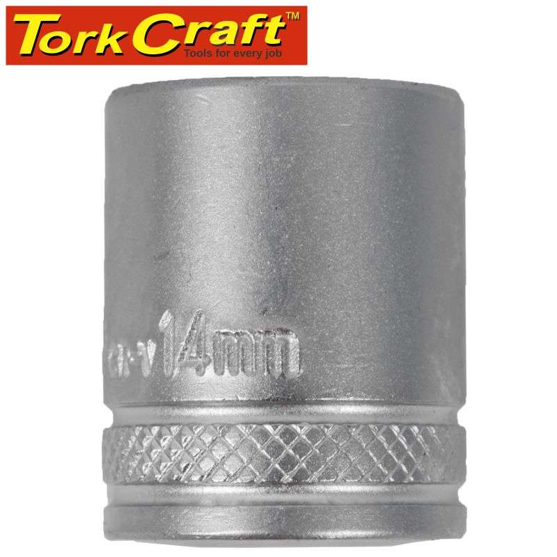 Tork Craft Socket 14Mm 1/4' Drive Crv  12 Point