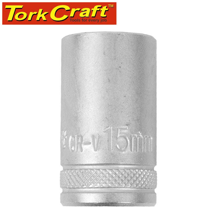 Tork Craft Socket 15Mm X 21.8Mm 1/2' Drive Crv 12 Point