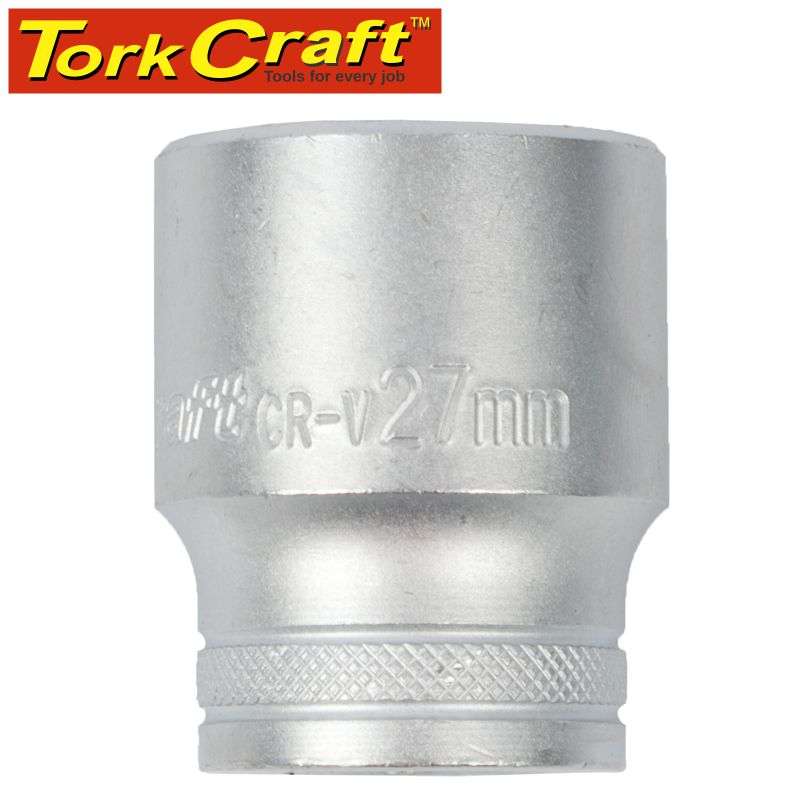 Tork Craft Socket 27Mm X 35.8Mm 1/2' Drive Crv 12 Point
