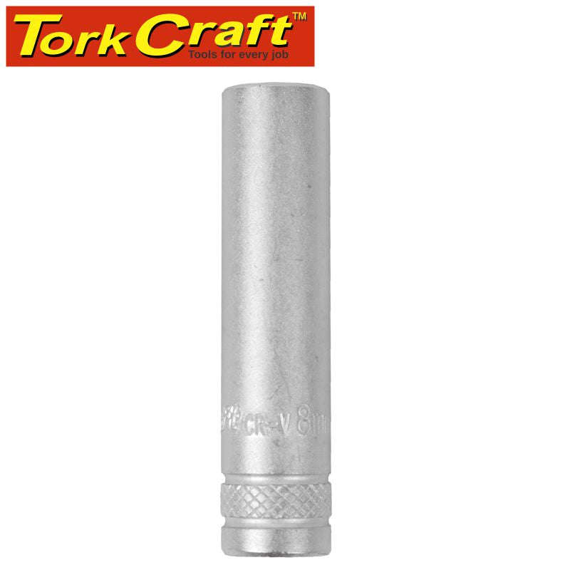 Tork Craft Socket 8Mm 1/4' Dr Deep Socket Crv 12 Point