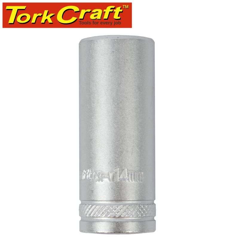 Tork Craft Socket 14Mm 1/4' Dr Deep Socket Crv 12 Point