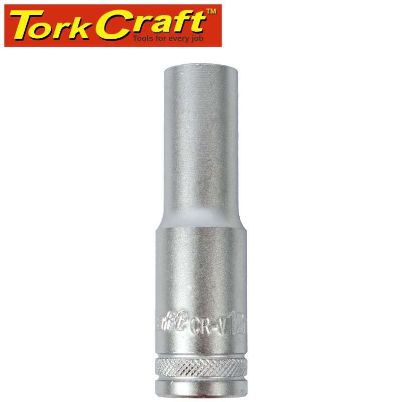 Tork Craft Socket 12Mm 1/2' Dr Deep Socket Crv 12 Point
