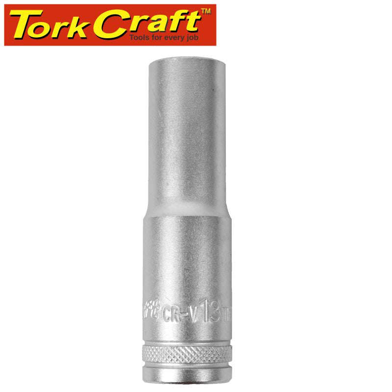 Tork Craft Socket 13Mm 1/2' Dr Deep Socket Crv 12 Point