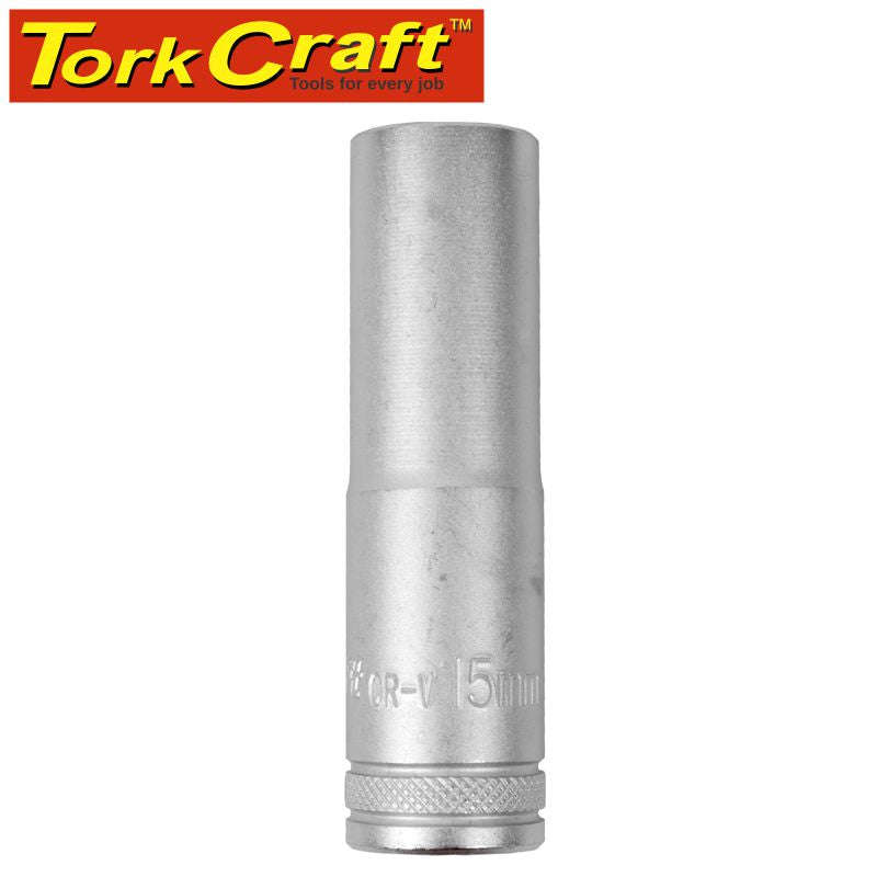 Tork Craft Socket 15Mm 1/2' Dr Deep Socket Crv 12 Point