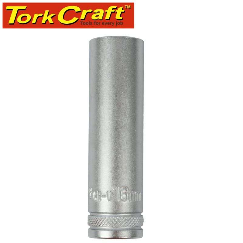 Tork Craft Socket 16Mm 1/2' Dr Deep Socket Crv 12 Point