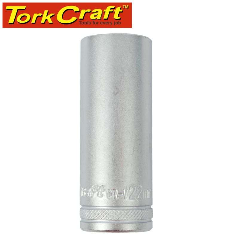 Tork Craft Socket 22Mm 1/2' Dr Deep Socket Crv 12 Point
