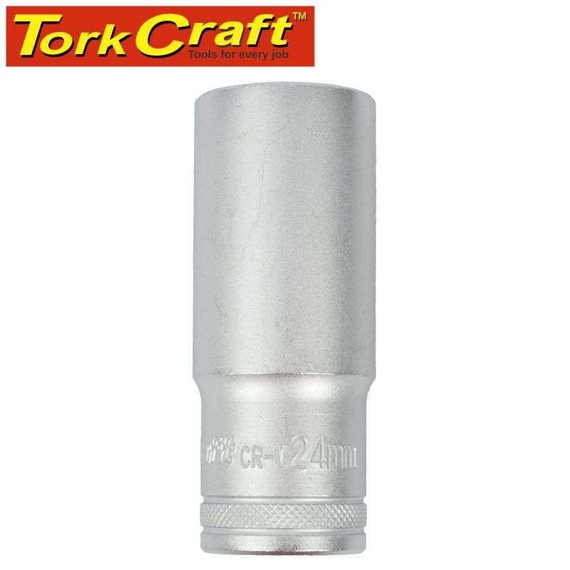 Tork Craft Socket 24Mm 1/2' Dr Deep Socket Crv 12 Point