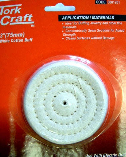 Tork Craft Cotton Buff Only 75Mm Carded - DEFAULT TITLE