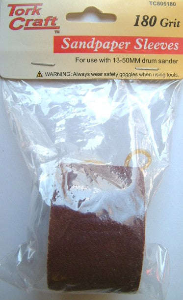 Tork Craft Sanding Drum Repl. Sleeves 180Gr. 5/Pk Set Qty.5 13 - 50Mm - DEFAULT TITLE