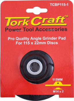 Tork Craft Angle Grinder Backing Pad For 115 X 22Mm Discs M14 X 2 Thread - DEFAULT TITLE