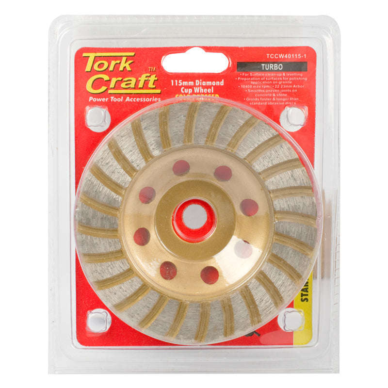 Tork Craft Dia. Cup Wheel 115 X 22.23Mm Turbo Cold Pressed - DEFAULT TITLE