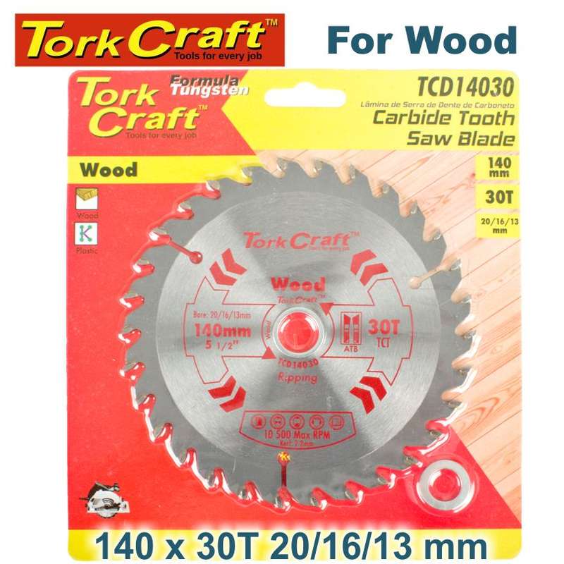 Tork Craft Blade Tct 140 X 30T 20/16/13 General Purpose Combination Wood - DEFAULT TITLE