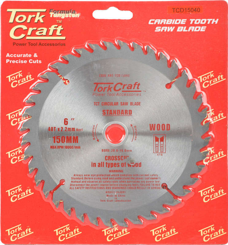 Tork Craft Blade Tct 150 X 40T 20/16 General Purpose Combination Wood - DEFAULT TITLE