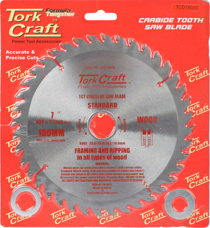 Tork Craft Blade Tct 180 X 40T 30/20/16 General Purpose Combination - DEFAULT TITLE