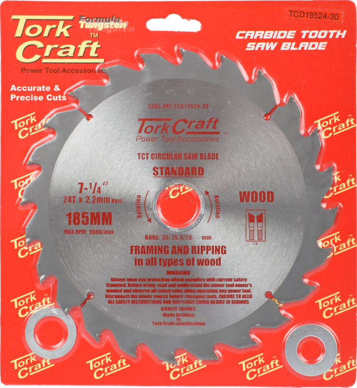Tork Craft Blade Tct 185 X 24T 30/20/16/1 General Purpose Combination - DEFAULT TITLE