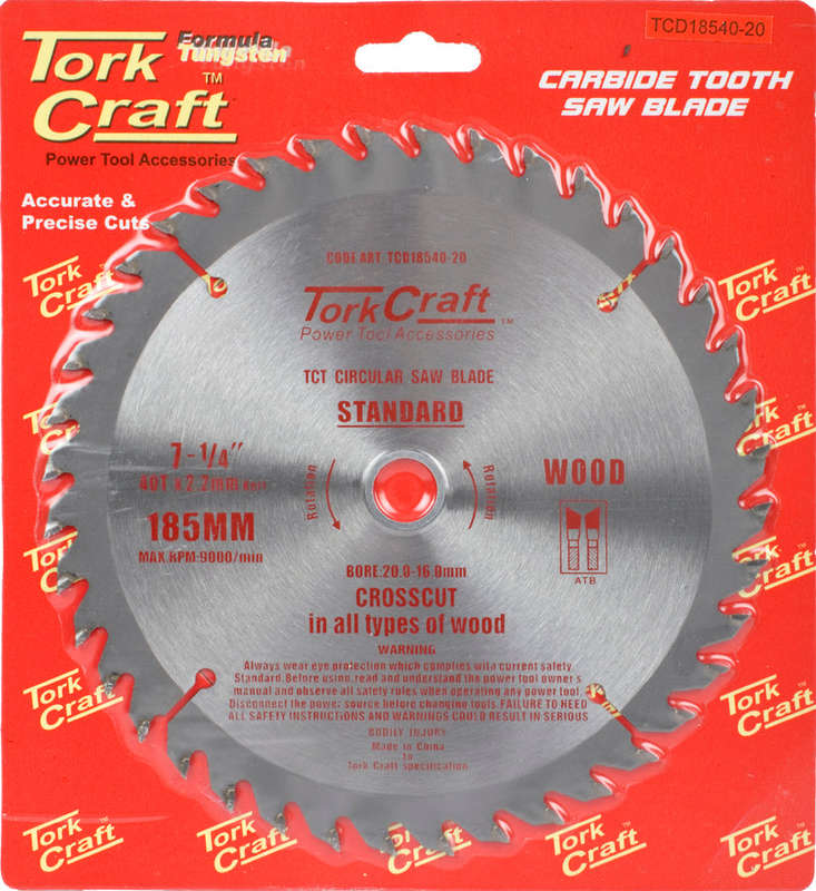 Tork Craft Blade Tct 185 X 40T 20/16 General Purpose Combination - DEFAULT TITLE