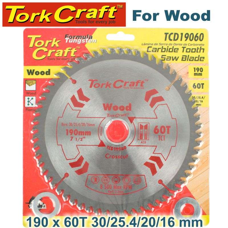 Tork Craft Blade Tct 190 X 60T 30/20 General Purpose Cross Cut - DEFAULT TITLE