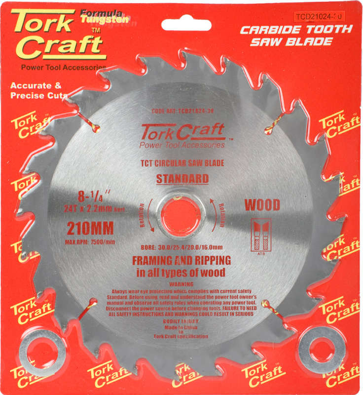 Tork Craft Blade Tct 210 X 24T 30-1-20-16 General Purpose Rip - DEFAULT TITLE