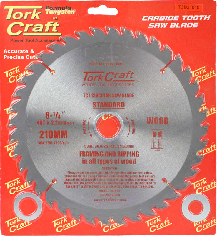 Tork Craft Blade Tct 210 X 40T 30/1/20/16 General Purpose Combination - DEFAULT TITLE