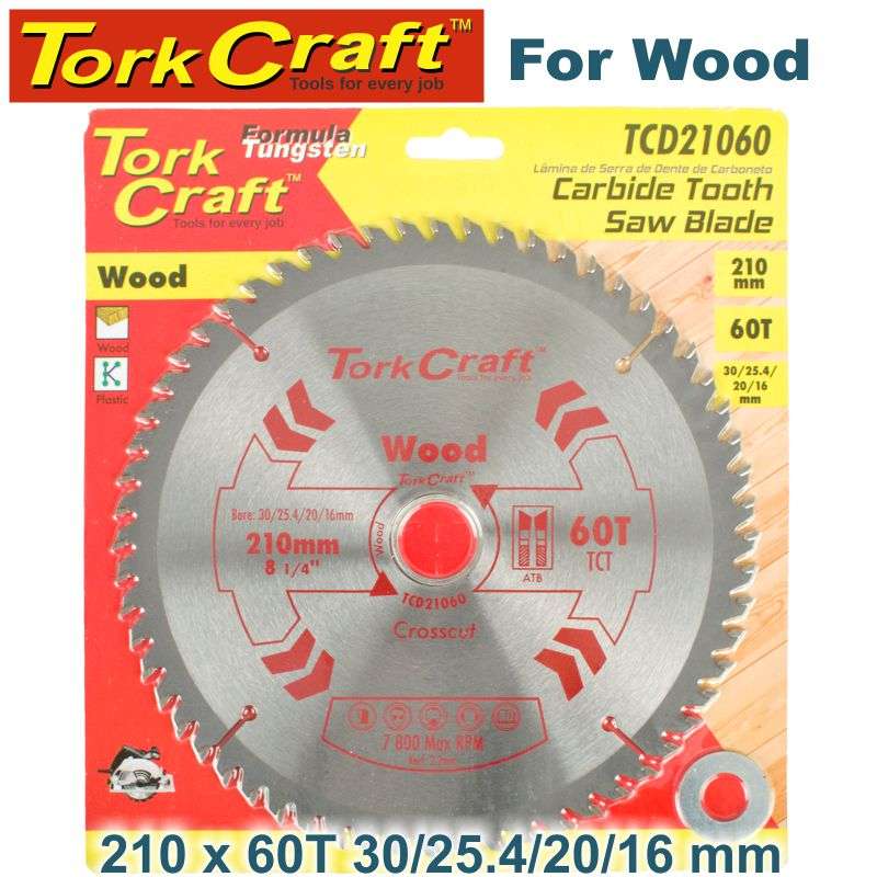 Tork Craft Blade Tct 210 X 60T 30/1/20/16 General Purpose Cross Cut - DEFAULT TITLE