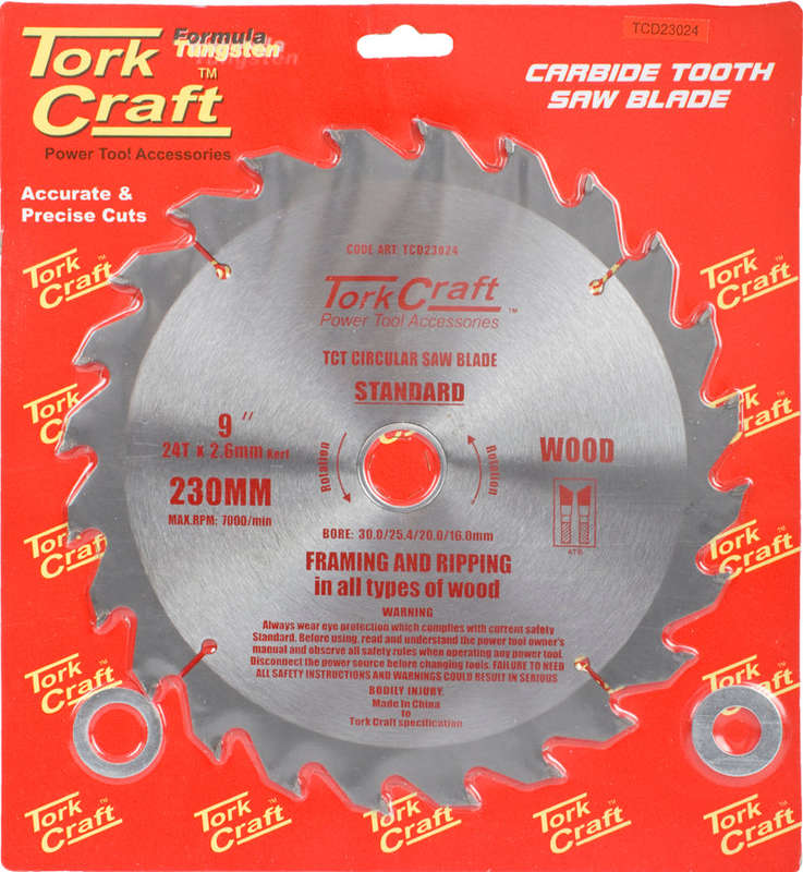 Tork Craft Blade Tct 230 X 24T 30/1/20/16 General Purpose Rip - DEFAULT TITLE