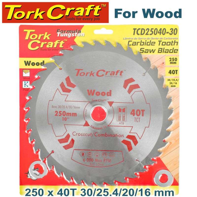 Tork Craft Blade Tct 250 X 40T30/1/20/16 General Purpose Combination - DEFAULT TITLE