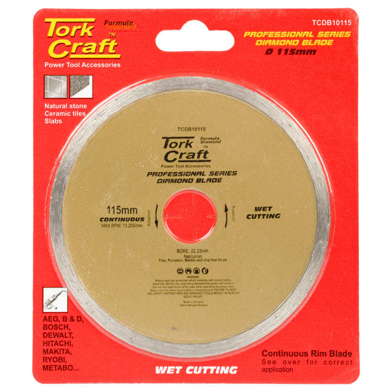 Tork Craft Diamond Blade 115Mm Cont.Rim Profesional - DEFAULT TITLE