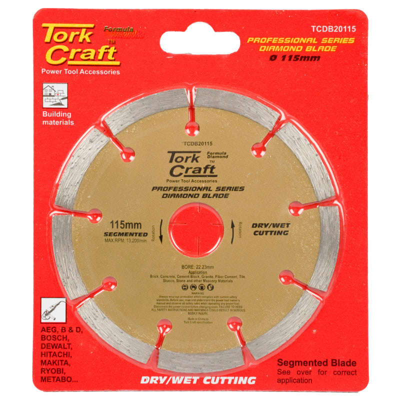 Tork Craft Diamond Blade 115Mm Segmented Profesional - DEFAULT TITLE