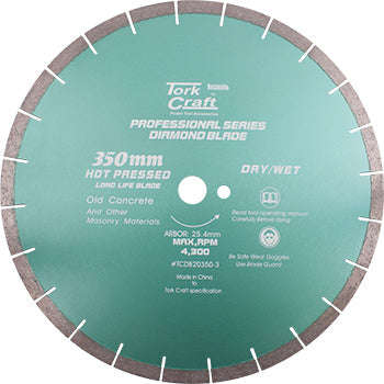 Tork Craft Dia. Blade 350X25.4Mm Old Concrete Hot Pressed - DEFAULT TITLE