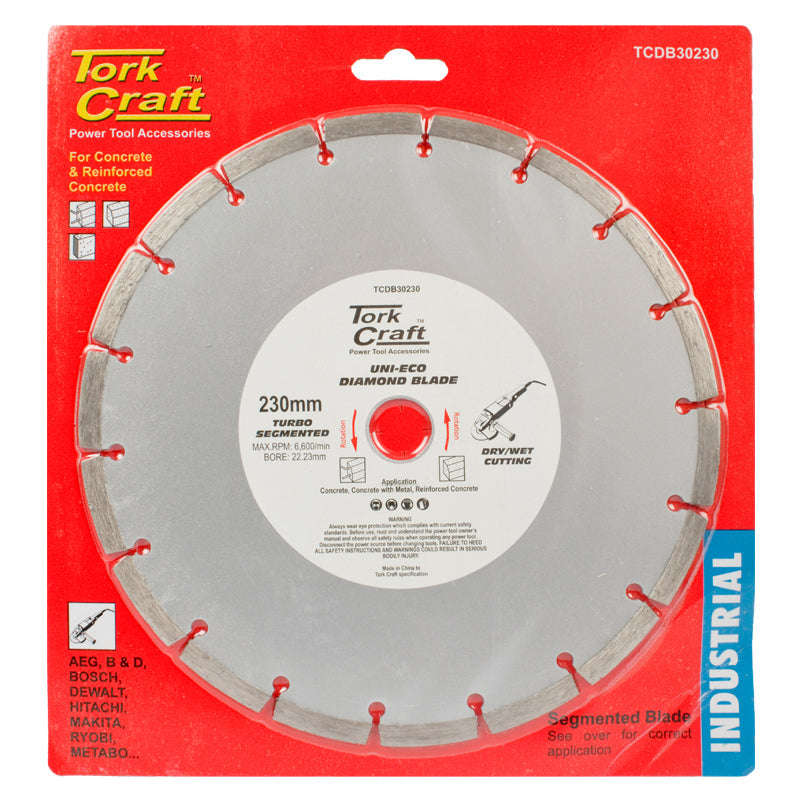 Tork Craft Diamond Blade Segm.230Mm Reinf.Concrete - DEFAULT TITLE