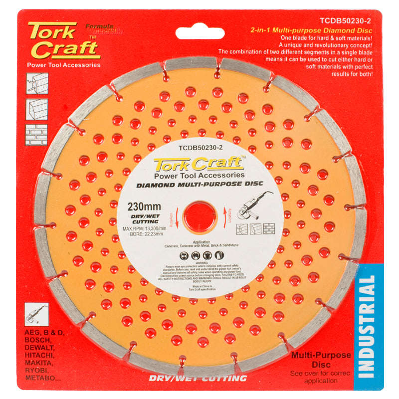 Tork Craft Diamond Blade Multi Purp.Segm.230Mm Hard & Soft Mat. - DEFAULT TITLE