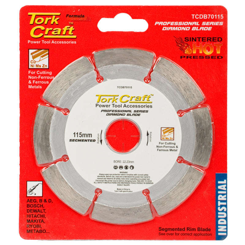 Tork Craft Diamond Blade Seg.115 X 22.23Mm For Metal Cutting - DEFAULT TITLE