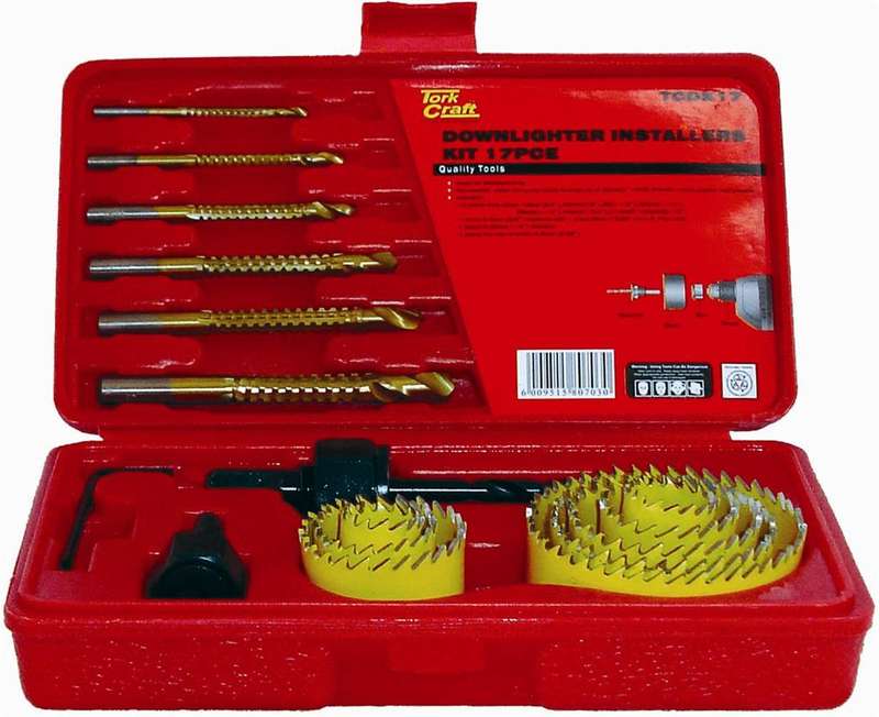 Special - Tork Craft Downlighter Installers Kit W/Dr.Saws 17Pce - DEFAULT TITLE