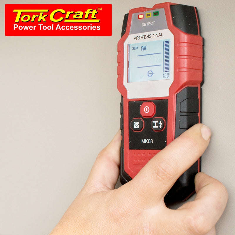 Tork Craft Digital Metal Detector Fer & Non Fer Metals 0-80Mm Aut-Cal. Func 9V Ba - DEFAULT TITLE