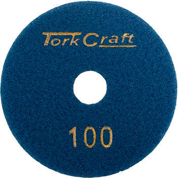 Tork Craft 100Mm Diamond Polishing Pad 100 Grit Dry Use - DEFAULT TITLE