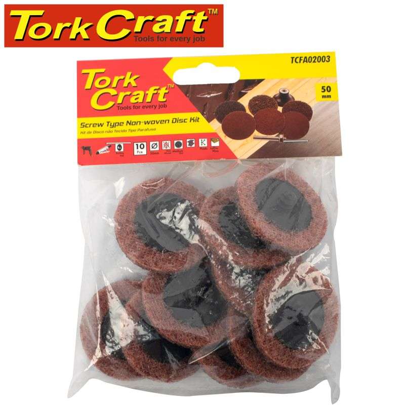 Tork Craft Non Woven Disc Screw Type 50Mm 10Pc Red Medium For Surface Cond. Kit