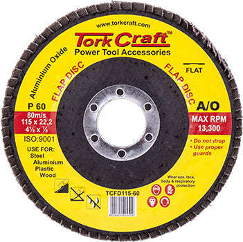 Tork Craft Flap Sanding Disc 115Mm 60Grit - DEFAULT TITLE